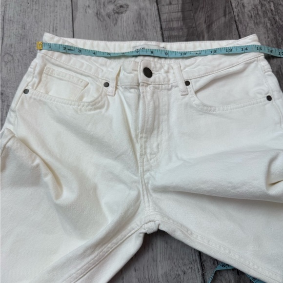 Zara White Straight Leg Jeans White Denim Size 6 Ankle Length Classic Neutral - Picture 6 of 10